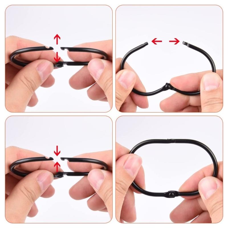 Pack of 20 Metal Shower Curtain Clip Simple Metal Shower Curtain Hook Metal Shower Attachments Hangings Rings