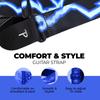 Leathers Guitar Strap Adjustable For Guitars Made in Canada Polyester Blue Lightning Perri’s Ltd. - - - Acoustic/Bass/Electric - (LPCP-46)