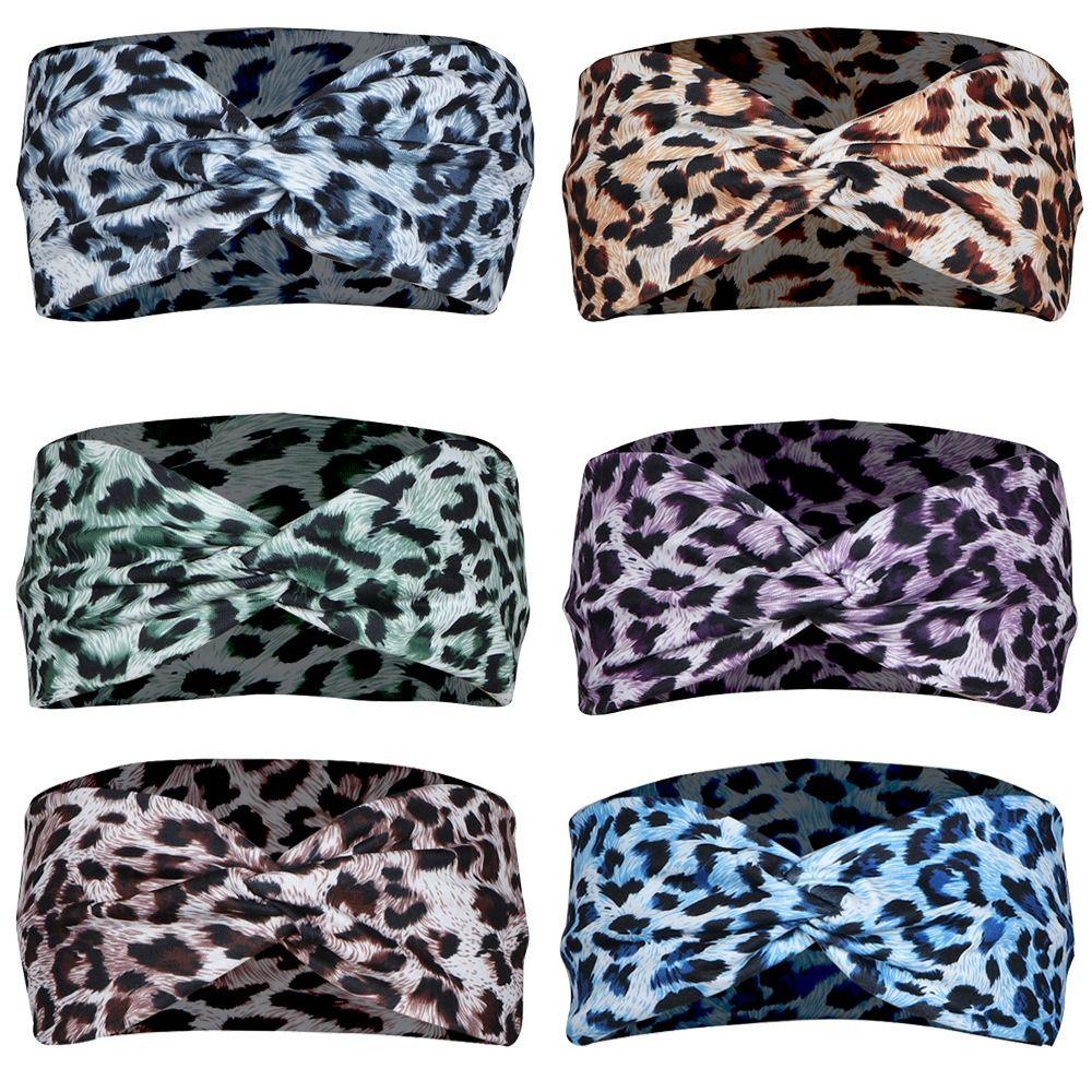 

Leopard Boho Headband Cotton Cross Headband Wide Headband Yoga Headband Sports