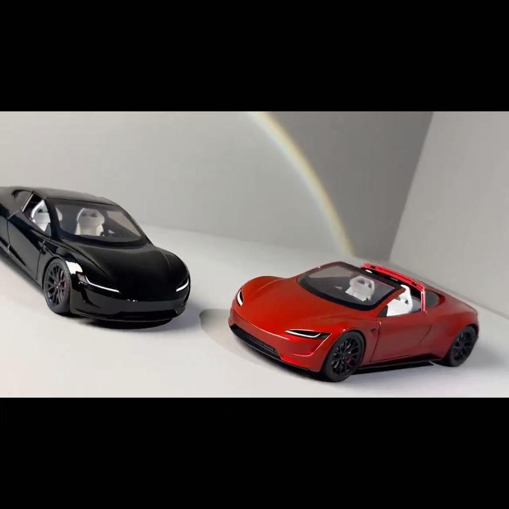 ZTFT9 1:24er Maßstab Legierung Tesla Roadster Sportwagen Modell Druckguss Metall Spielzeugfahrzeuge Cabrio Spielzeug Junge Geschenk Kollektive Wohnkultur