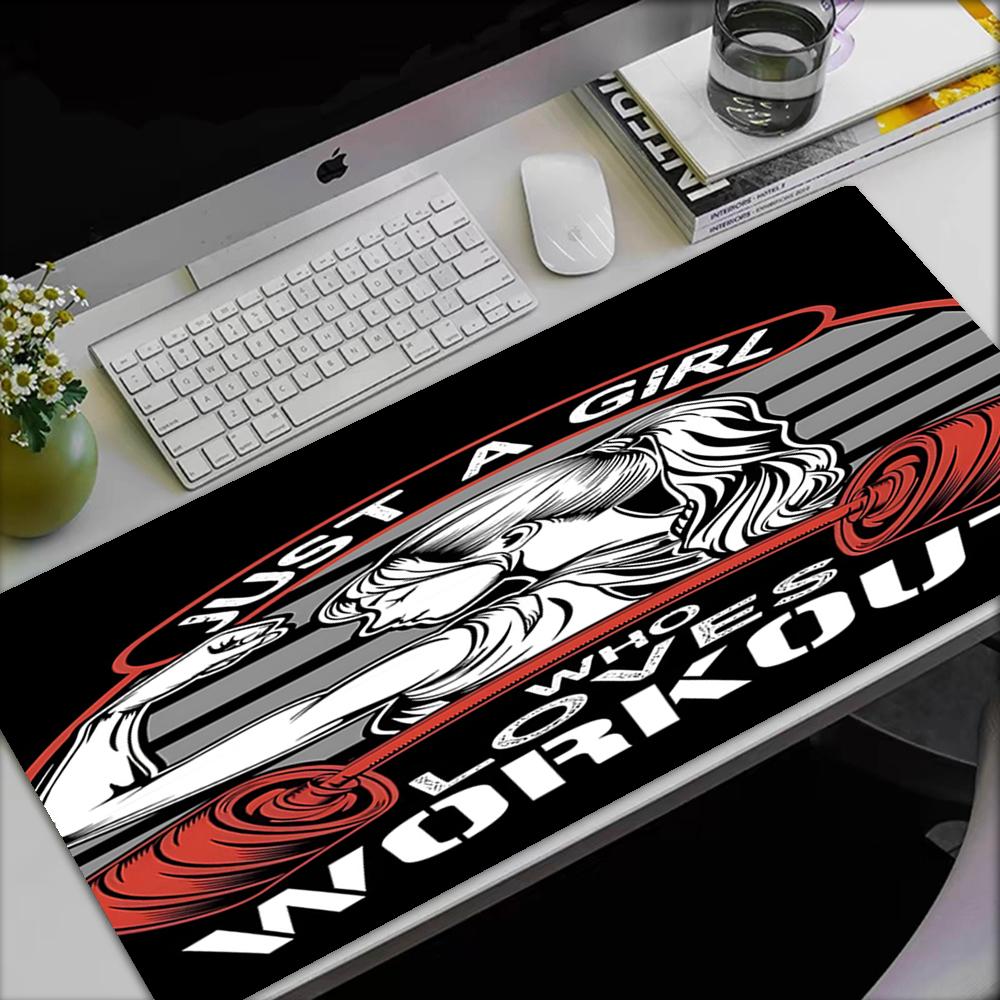 weightlifting Theme Mouse Pad, Non Slip Rubber Base, Multifunctional Office & Home Decor, Perfect for Workspace Personalization.