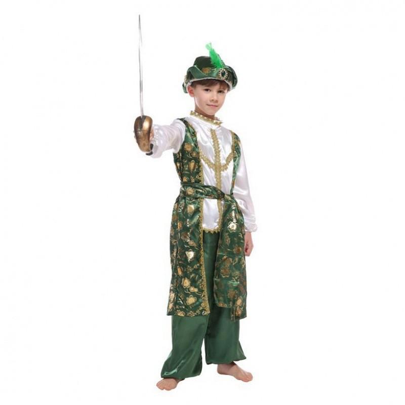 Elegant Arabian Prince Halloween Costume For Children Featuring Polyester And Unique Style
