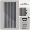 Magnetic Foldable Linen Bath Curtain Waterproof for Walk-In Shower - No Included Adjustable Rod