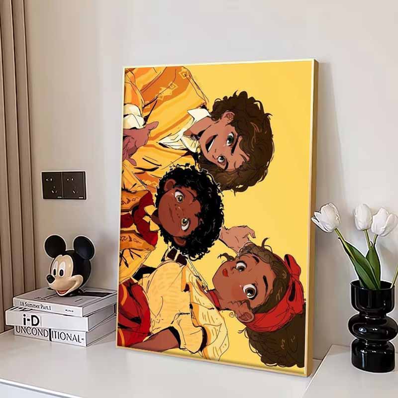Disney Diamond Painting Full House Three Siblings Illustration 5D DIY Full Round Diamond Mosaic Cartoon Embroidery Art Painting Home Decoration