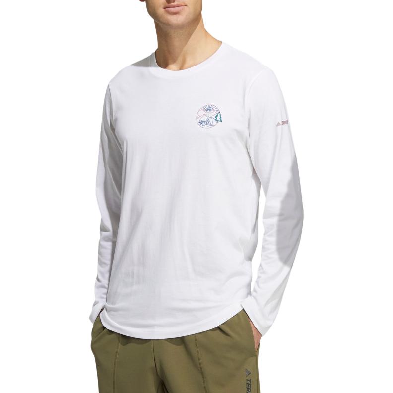 adidas T Shirts Unisex White Crew Neck Moderate HN2031