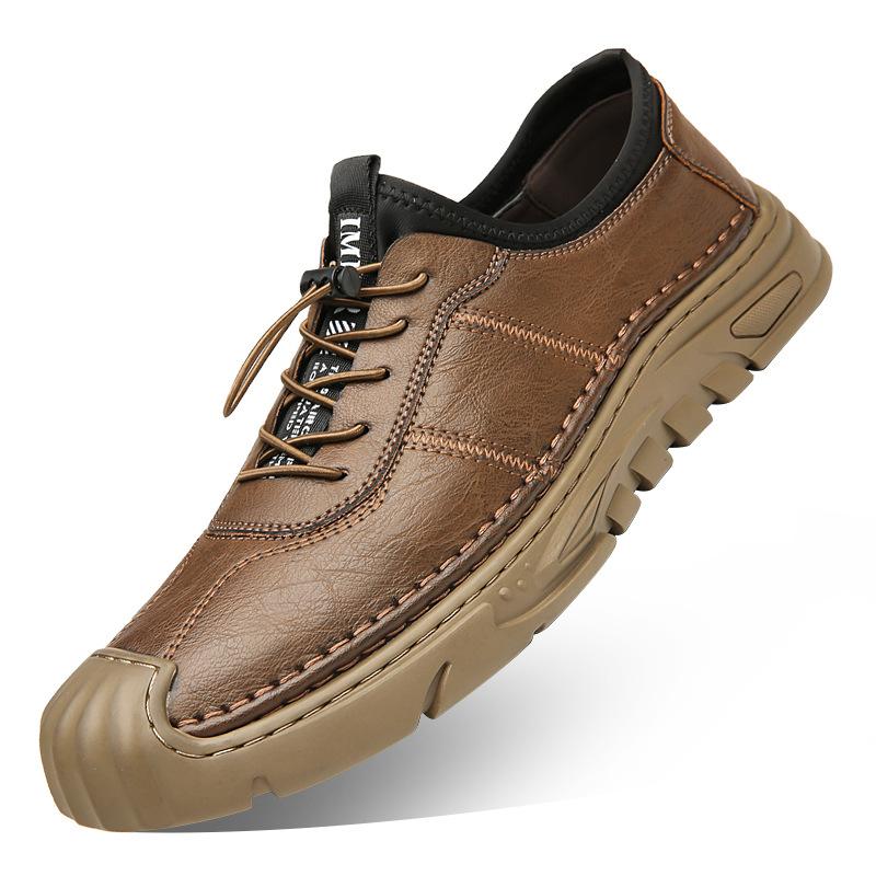 

Men s shoes 2025 new British versatile leather outdoor hiking shoes youth travel shoes men s casual fashion leather shoes 44