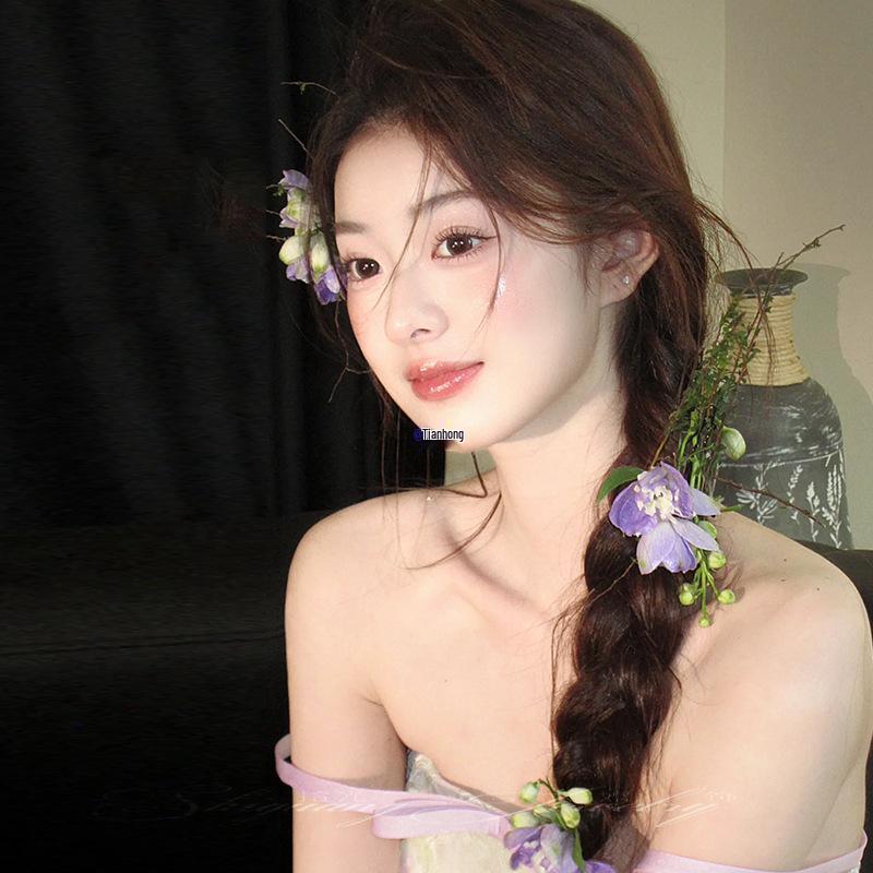 Super Fairy Purple Phalaenopsis Hair Clip for Updo or Bridal Accessories