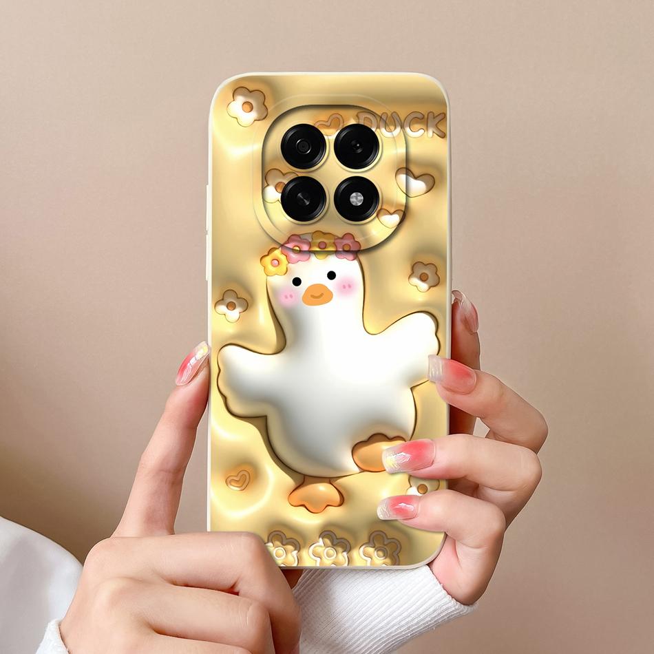 For Oppo A5 Pro 5G Phone Case Cute Cartoon Back Cover For Oppo A 5 2025 Full Protection Soft Liquid Silicone Anti Drop Housing