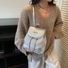 Zaino alla moda in materiale PU color castagna con chiusura magnetica per uso quotidiano e viaggi