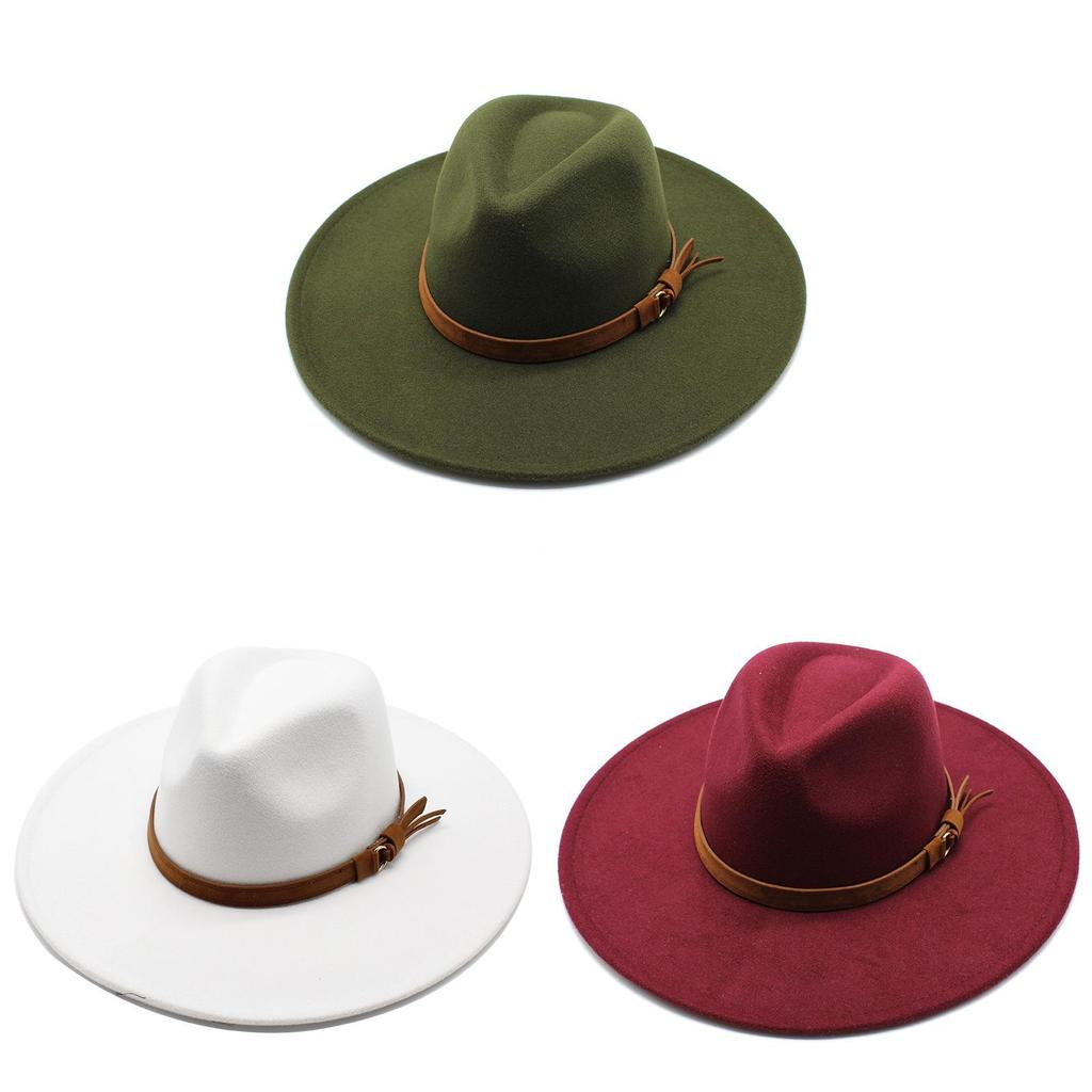 Style Wool Felt Hat With Wide Brim For Men And Women Summer Sun Protection