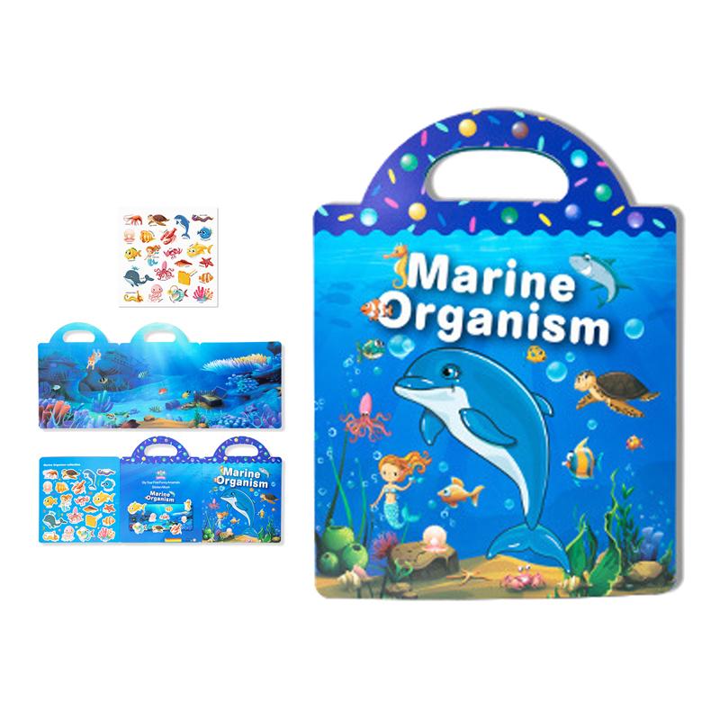 Reusable Sticker Book - Jelly Stickers For Toddlers, Kids Sticker Activity Book, Travel Toys For Road Trip, Car & Airplane