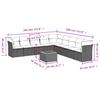 10 Piece Garden Sofa Set with Cushions Black Poly Rattan