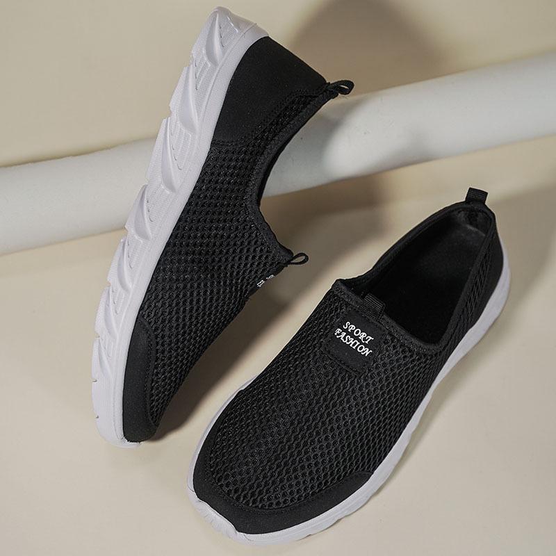 Herren Sommer Mesh Slip-On Leichte Atmungsaktive Outdoor-Wanderschuhe