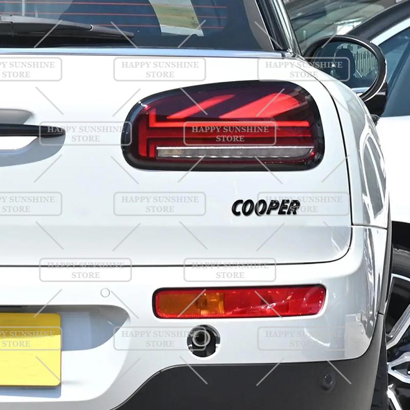 3D kovový znak Cooper S D na zadní výklopnou záď kufr Auto samolepka Karoserie kufru Pro MINI T36 JCW Černé písmena Znak Dekorace Příslušenství