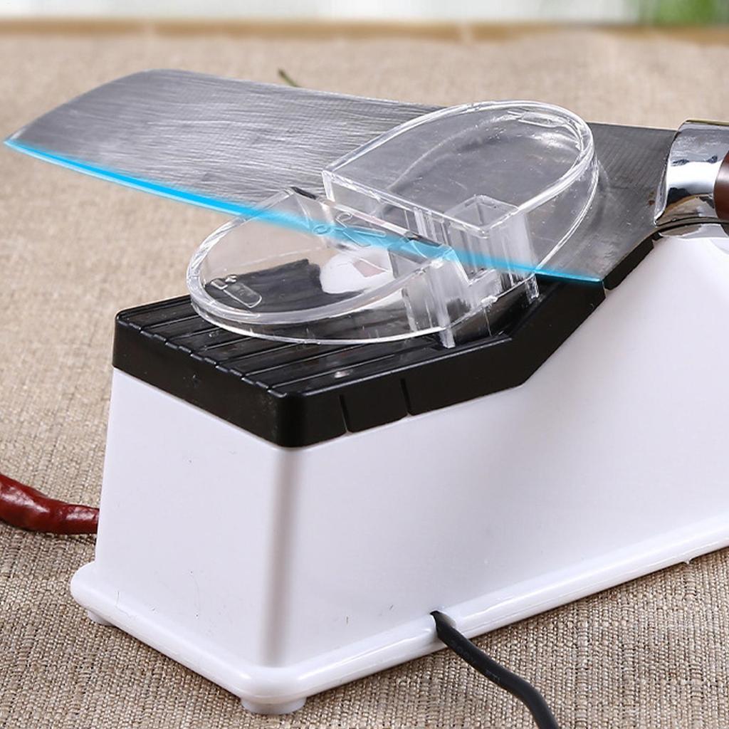 Chef Knife Sharpener with Protective Cover Electric Sharpener Machine USB Charing for Quick Sharpening Polishing