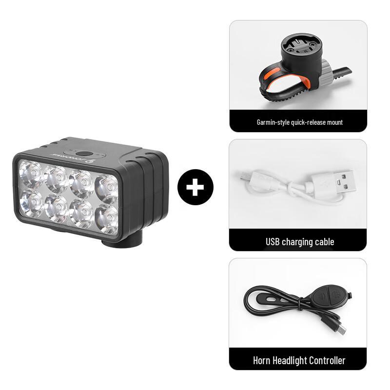 

Велосипедный гудок-фонарь 8-LED с комплектом крепления Garmin