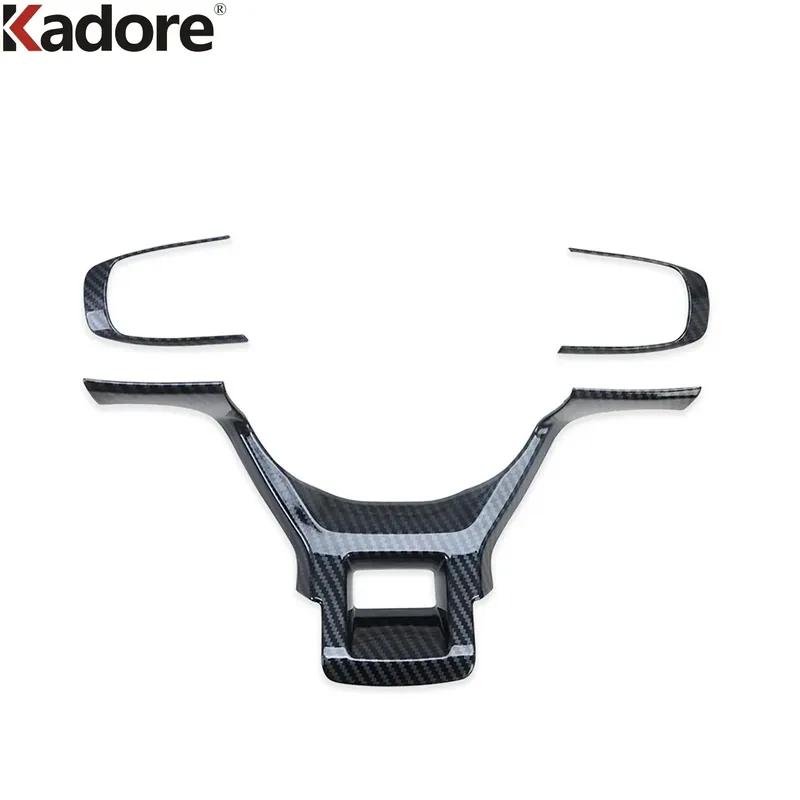 For KIA Sportage NQ5    2024 Carbon Fiber Car Steering Wheel Panel Cover Trim Interior Mouldings Accessories