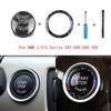 Auto Motor Start Stop Tlačítko Ozdobný kroužek Auta Styl příslušenství pro BMW řady 1/3/5 E87 E90 E60 320