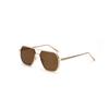 Double Beam Glasses Square Metal Sunglasses Polygonal Toad Glasses Retro Sunglasses Women