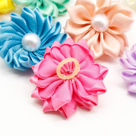 10Pcs Pet Hair Ties Flower Decor Casual Dress Up Fashion Cat Dog Hairband Hair Accessories Pet Supplies