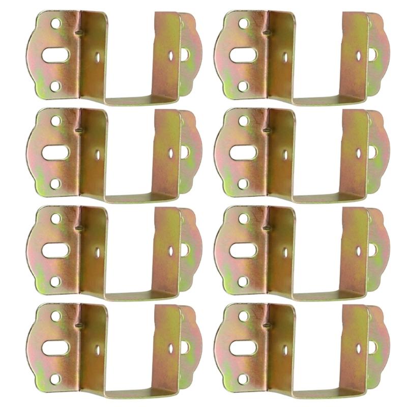 8 pezzi Connettori per Letto Staffe Metalliche per Mobili Morsetti per Telaio del Letto set per Supporto Stabile del Telaio del Letto e Protezioni Anticorrosione