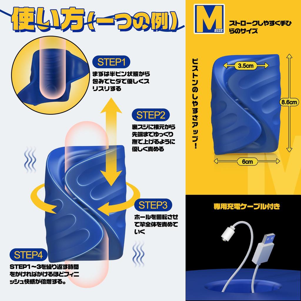 For Electric Masturbator Penetrating Type Glans Vibrator 142g Blue Climax Open To Fit Any Completely Powerful Soft Stimulates with Wave Folds and