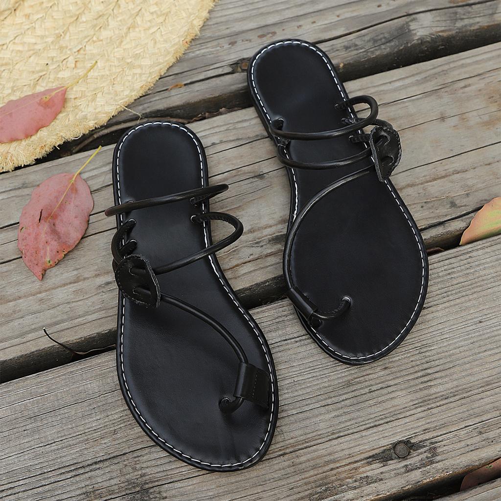 Summer Casual Flat Toed Lightweight Retro Two Sandals