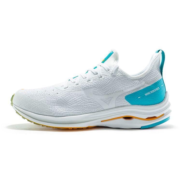 Mizuno Wave Rider Neo 1 Мужские Низкие Повседневные Беговые Кроссовки Бело-Синие Ткань Синтетическая Кожа J1GC207801 36.5