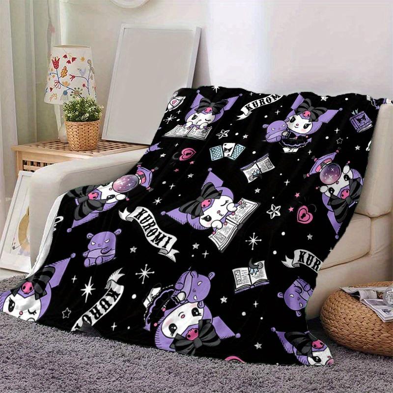 1pc. Cute Kuromi Cat Print Blanket - Perfect for Home, Office, Outdoor Use & G
