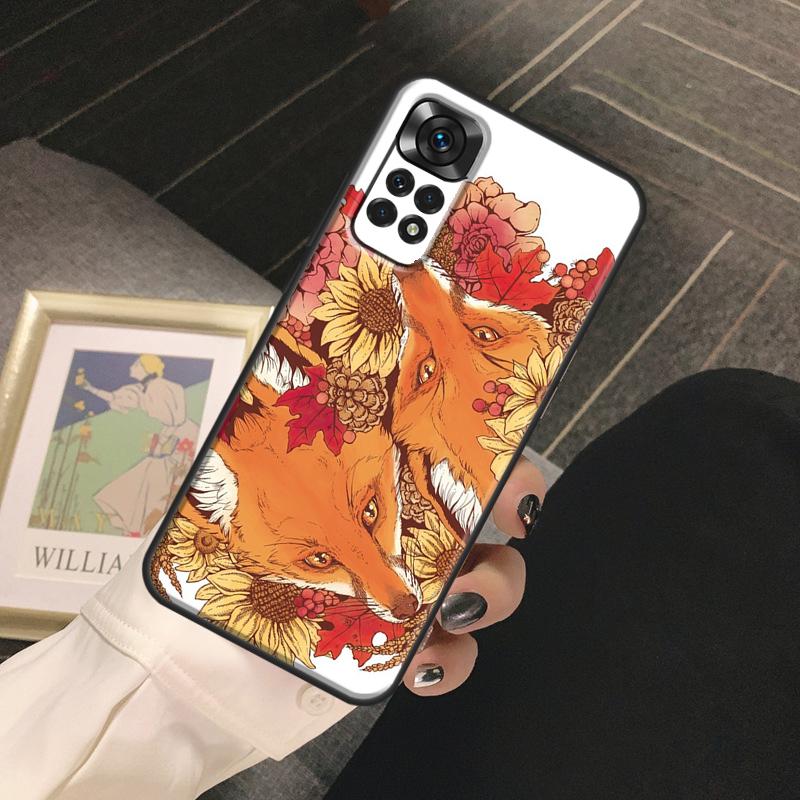 Cartoon Animal Fox Funda For Xiaomi Redmi Note 14 13 Pro 9 10 11 12 Pro 10S 11S 12S Redmi 14C 13C 10C 12C Case