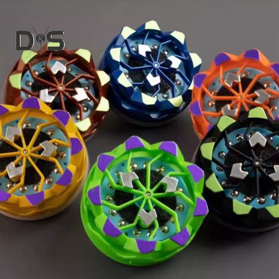 Spark Spinning Top Stress Relief Portable Luminous Gyro Collision Sparks Light-up Gyroscope Decompression Spinner Top Toy Kids Teens Adults Gift