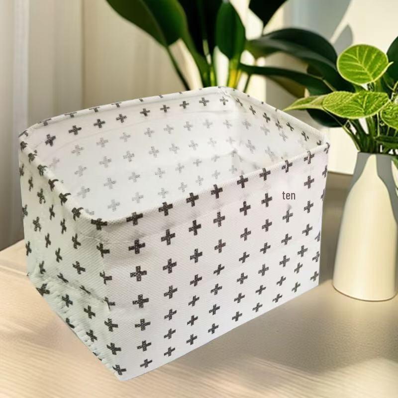 Cotton Linen Foldable Waterproof Desktop Storage Basket