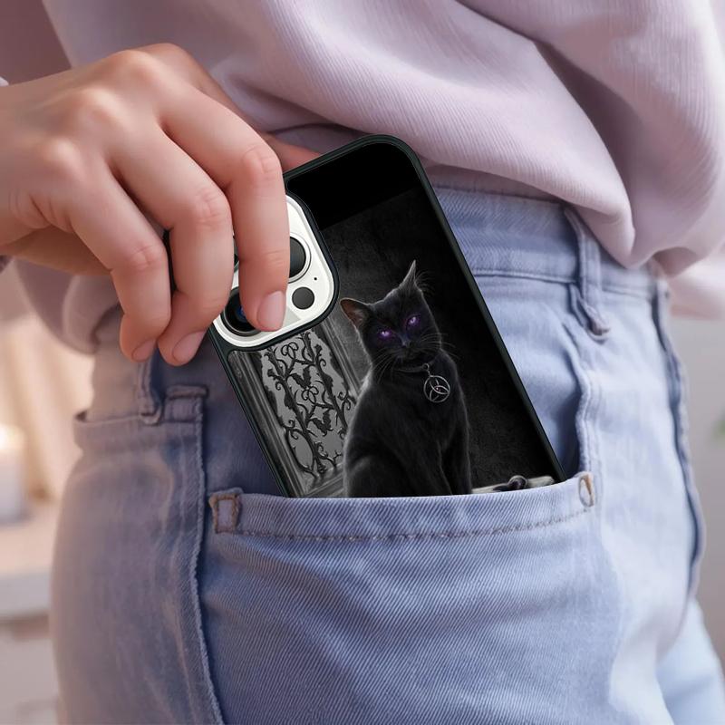 

Колдовство Хэллоуин Кот Темная Ведьма Чехол для Телефона Для iPhone 17 Air 15 16e 14 13 Pro Max Coque 12 11 Pro Max PLUS iPhone 13pro max