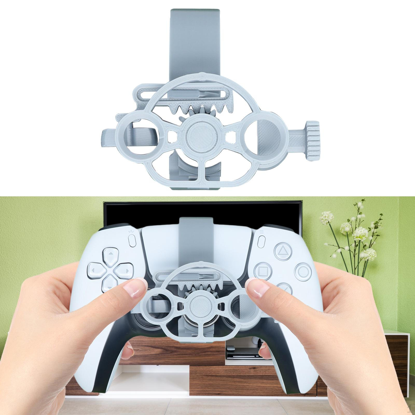 

Auxiliary Game Controller Steering Wheel Accessory Lightweight for Car Race Games Helper Silvery Grey