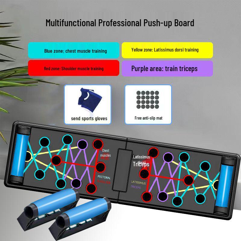 Placă pliabilă multifuncțională pentru flotări pentru antrenamentul mușchilor pieptului și abdomenului cu contor