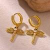 Vintage Dragonfly Shiny Drop Earrings Women Stylish Unique Dangle Earrings Chic Fun Party Banquet Daily Wear Jewelry Accessories