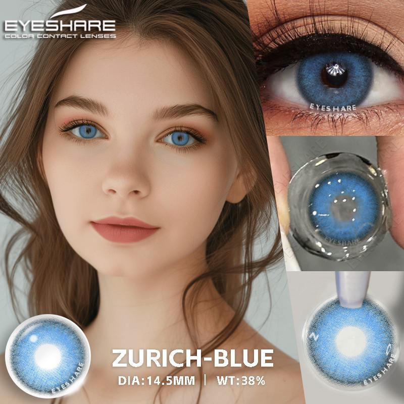 Eyeshare 1 Pair High Quality Natural Color Blue Contact Lenses Eye Cosmetic