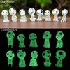 10pcs Luminous Resin Ghost Figures, Miniature Alien Decor for Aquarium, DIY Terrarium Crafts, Halloween Outdoor Decorations