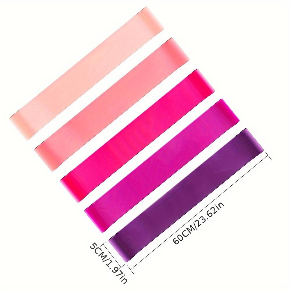 5pcs/Set Red TPE Non Slip Light Resistance Band, Great for Flexibility & Mobility, Suitable for Yoga, Pilates, Resistance Training In Gymnastics