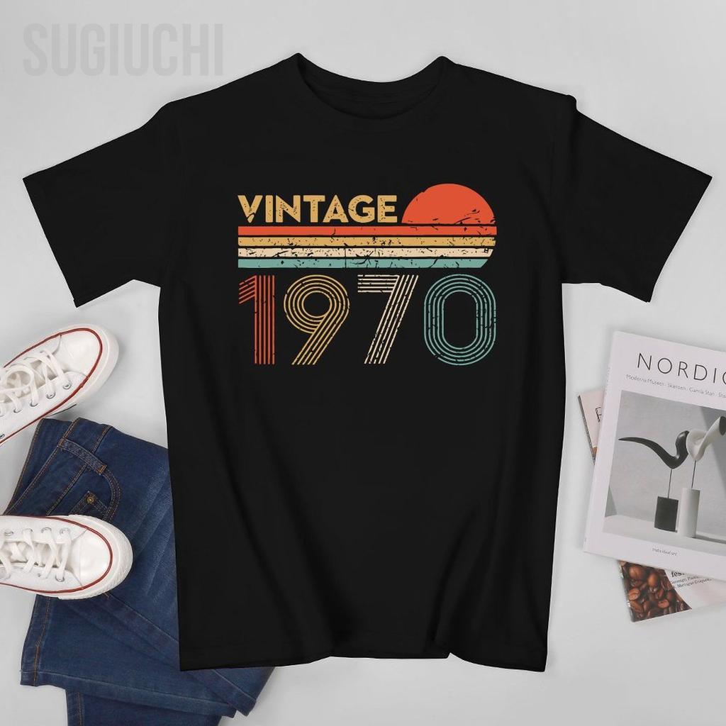 Vintage 1970 Legends Were Born In Retro 70s Style Birthday Unisex Tshirt Tees Tshirt Oneck T Shirts Unisex Clothing 100 Cotton
