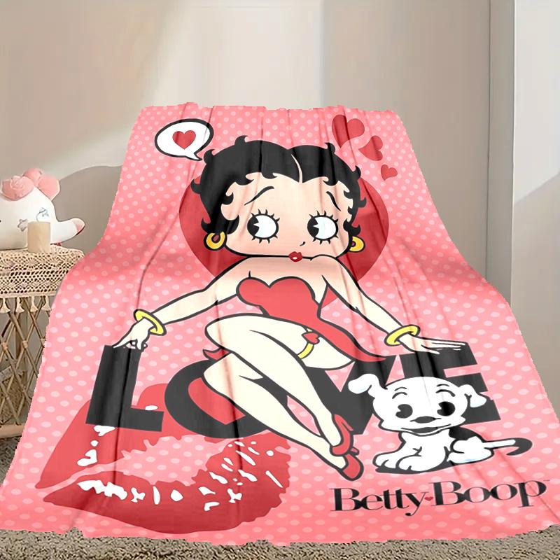 Betty Boop Blanket Lightweight Print Throw Blanket For Couch, Bed, Car, A Heartfelt Gift for Your Family and Friends