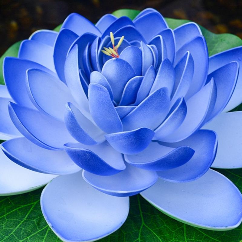 5pcs Realistic Floating Foam Lilies Pad Artificial Water Plant For Pond Pool Fish Tanks Decoration Indoor Outdoor Use