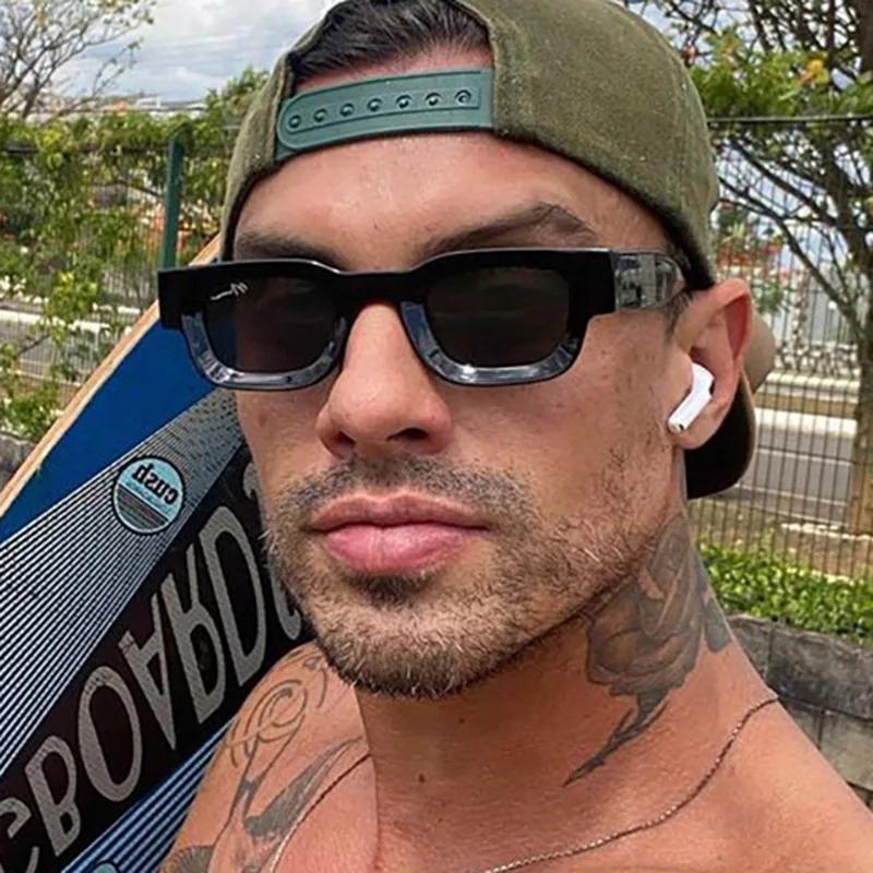 Sexy Square Sunglasses Women Men Black Sun Glasses Cool Designer Eyewear Luxury Colorful Mirror Lens Brand