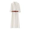 Fashion Style 2024 Summer New Arrival Women's Clothing Versatile Belt Shirt Style Mid Length Long Length Dress 2251522
