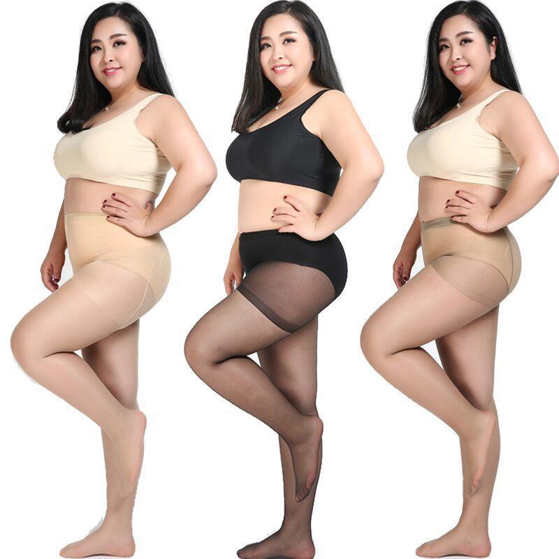 Summer plus size stockings fat mm0 kg ultra-thin anti-hook extra large fat open crotch high waist pantyhose plus gear