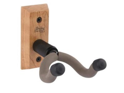 String Swing - CC01K - Wall-Mounted Guitar Hanger & Mounting Bracket Holder for Acoustic & Electric Guitars, Cherry