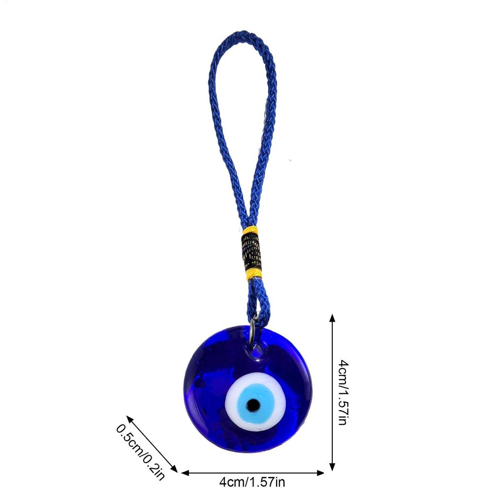 Occhio Fortunato Resina Blu Occhio Malvagio Turco Ciondolo Decorazione da Appendere a Parete Catena di Corda Decorazione Semplice per Casa Soggiorno Auto Giardino