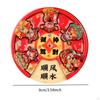 Fridge Magnet Celebrating Wealth, Round Decorative Sticker for Whiteboards And Refrigerators