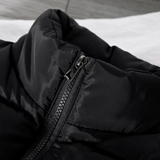 Men Waistcoat Stand Collar Sleeveless Vest Coat with Pockets Zipper Closure Warm Comfortable