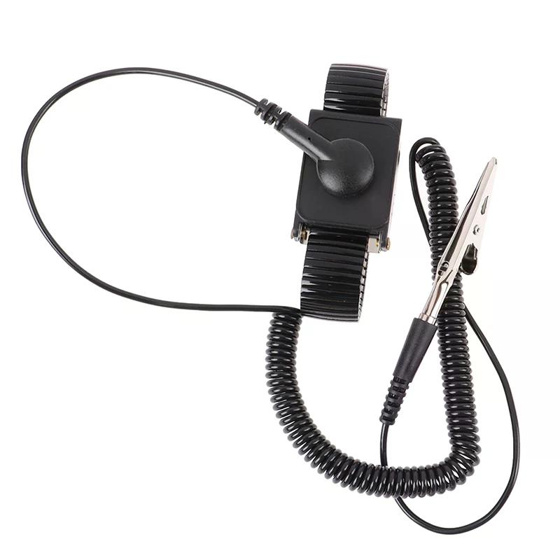 Anti Static Work Wrist Strap ESD Adjustable Discharge Belt Ground Metal Bracelet
